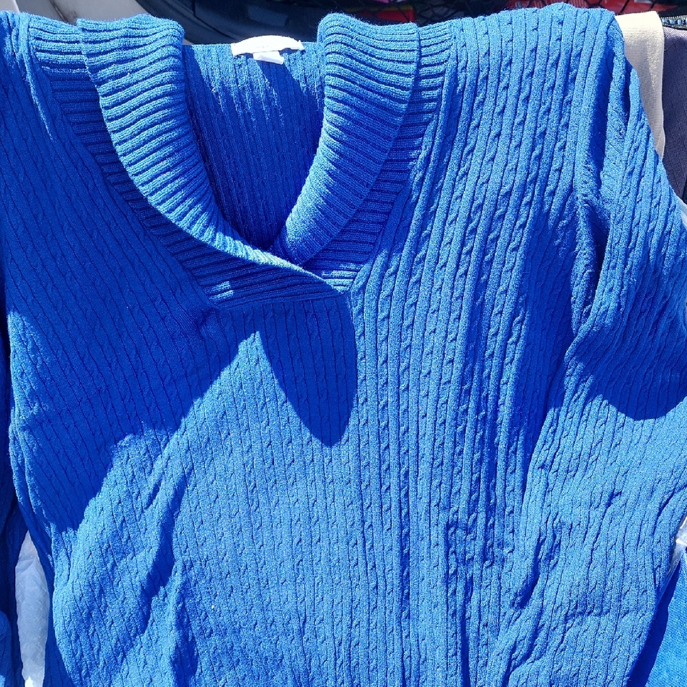 Charter Club Blue Crew Neck Sweater